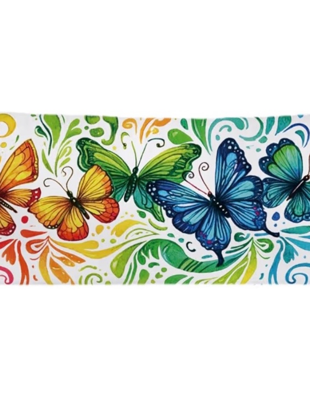 Colorful Rainbow Butterfly 20x54 Body Pillow Cover, Butterfly Lover Gifts